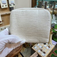 天然石収納ポーチ（ホワイト）９月下旬完売/次回10月中旬～下旬発送の予約販売
