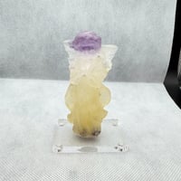 フローライト　中国浙江省産　天然物　希少　エンジェル　80mmビッグサイズ　高品質　バイカラー　大特価　№6