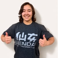 【仙女定番Tシャツ】ヘザーブラック×グレー