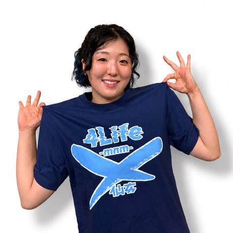 【愛海 フォー!ever!4Life!Tシャツ】インディゴブルー