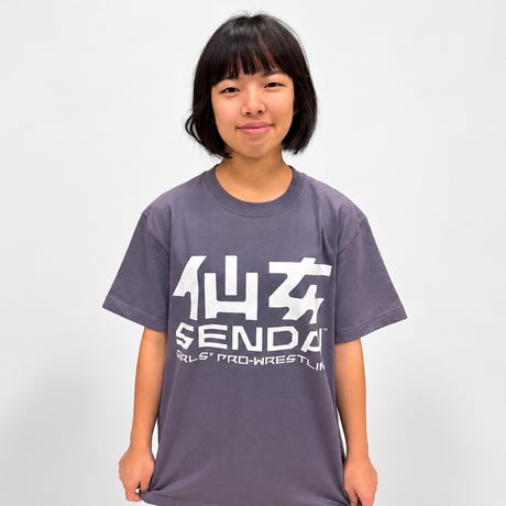 限定カラー！仙女定番ロゴTシャツ【パープルグレー×ホワイト】