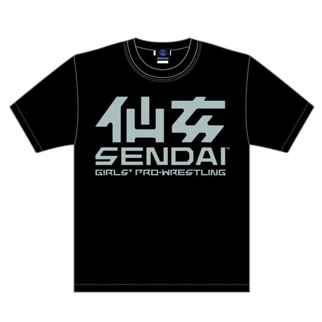 限定カラー！仙女定番ロゴTシャツ【ブラック×グレー】