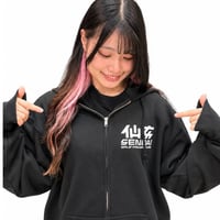 仙女定番ロゴフルジップパーカー【ブラック】