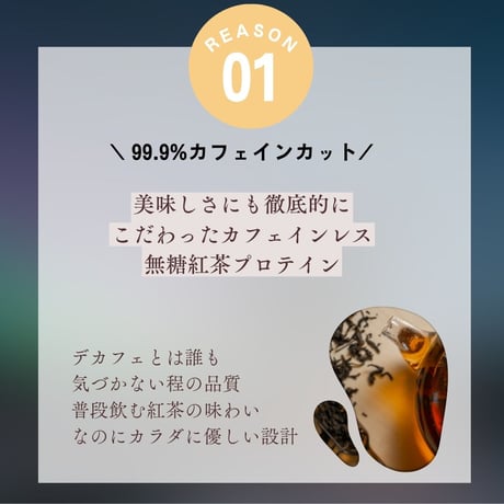 【公式サイト限定販売】選べるお試し個包装！【無糖】カフェインレス紅茶プロテイン