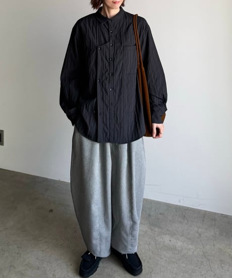 vertical line quilt shirt