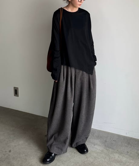 tweed cocoon pants (set up対応)【予約商品】
