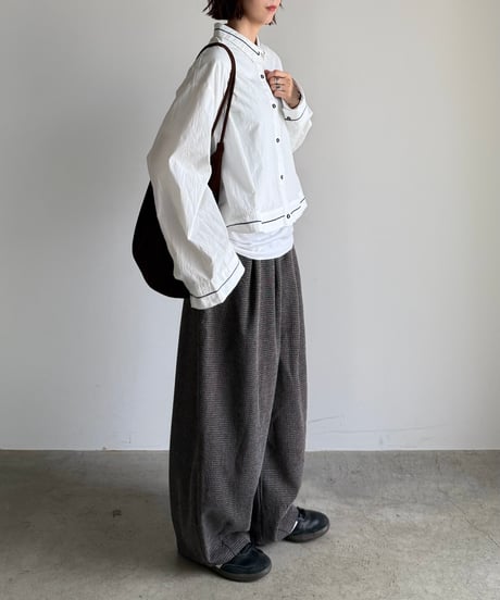 tweed cocoon pants (set up対応)【予約商品】