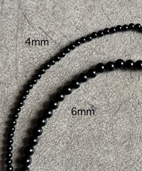 tiny black beads necklace【予約商品】