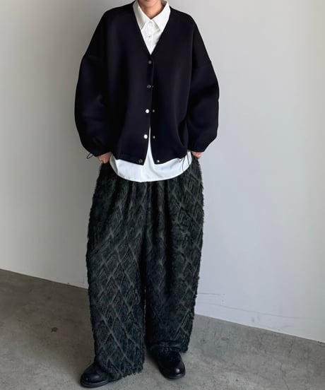 fringe sheer tuck pants
