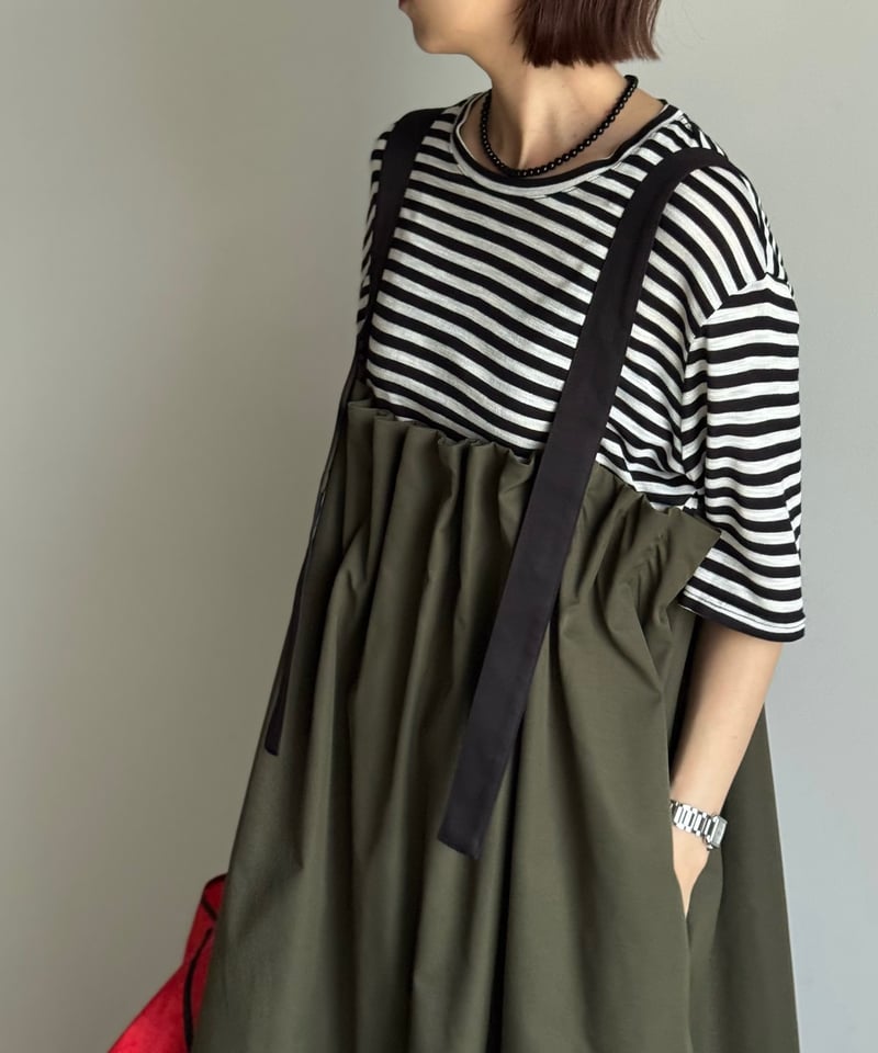 tuck pleats one piece | ARULLE