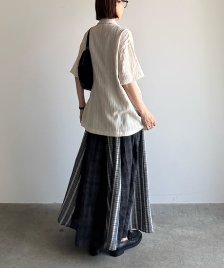 check panel flare skirt【予約商品】