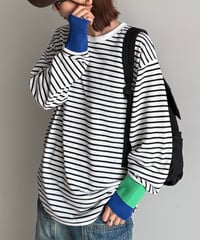 color cuff border t-shirt