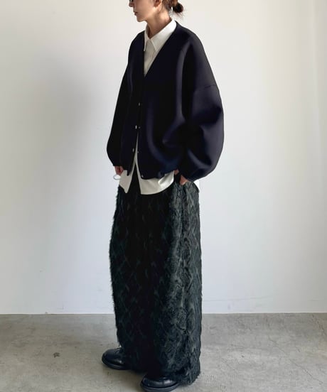 fringe sheer tuck pants