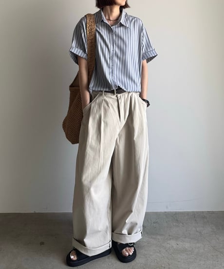french blue striped shirt