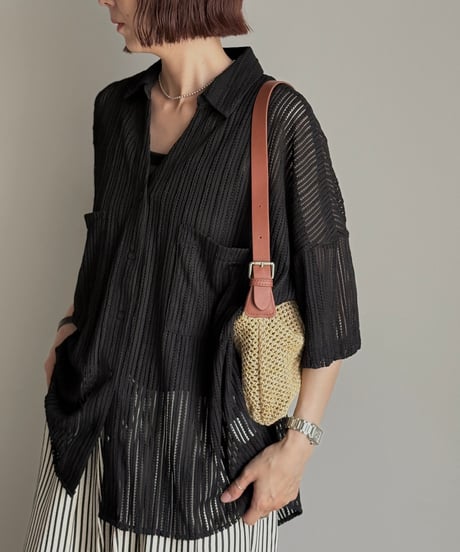 paper straw one shoulder bag【予約商品】
