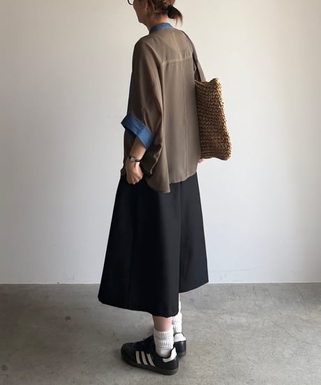 denim pocket sheer shirt