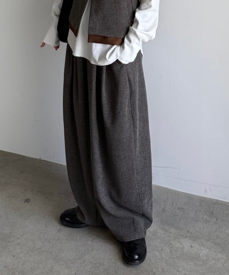 tweed cocoon pants (set up対応)【予約商品】