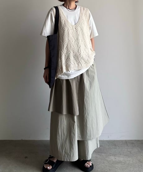 overlap design pants