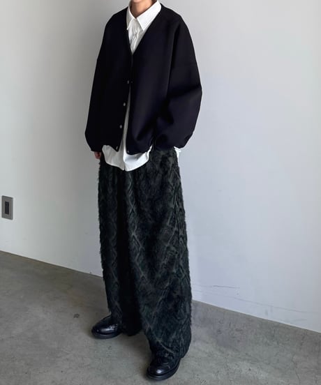 fringe sheer tuck pants