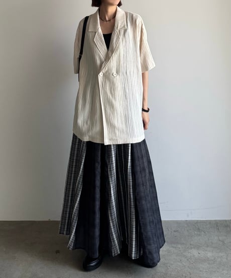 check panel flare skirt【予約商品】