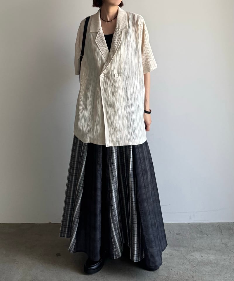 check panel flare skirt | ARULLE