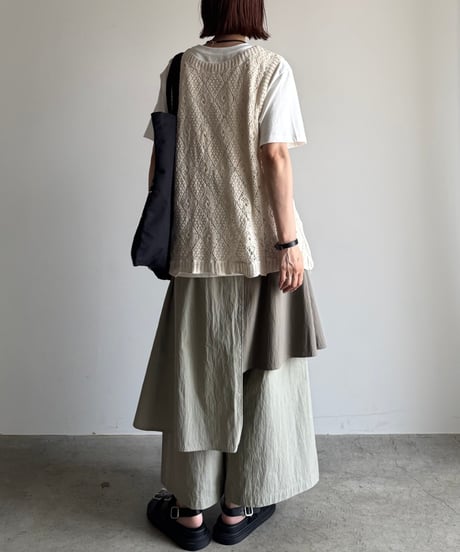 overlap design pants