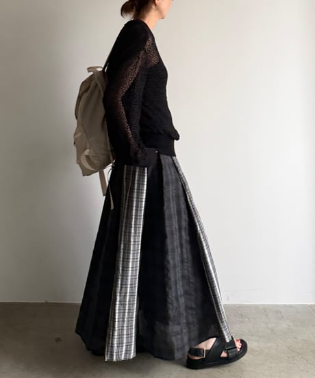 check panel flare skirt【予約商品】