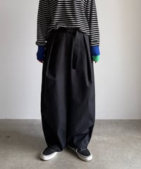 front buckle belt pants