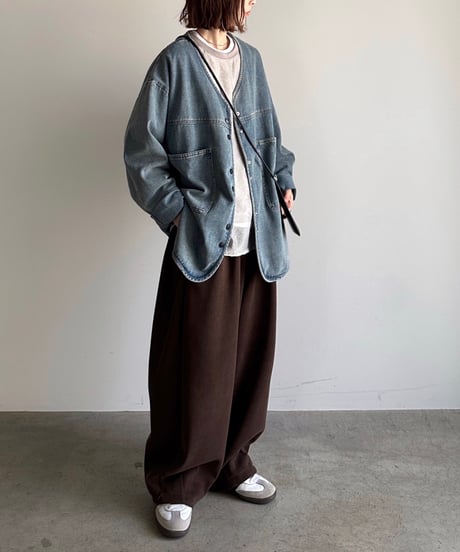 v-collar denim jacket【予約商品】