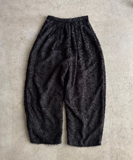 fringe sheer tuck pants