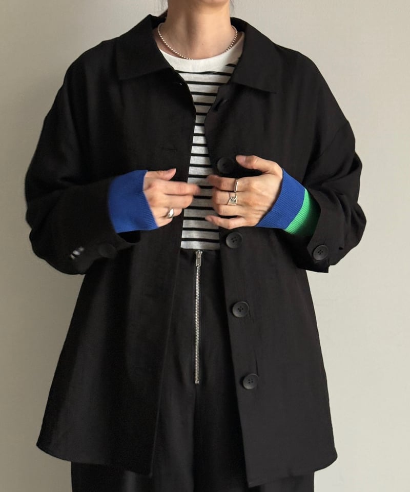 stain collar shirt jacket | ARULLE