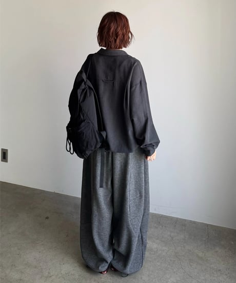 suede like zip shirt