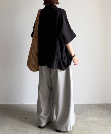 point gather stripe shirt