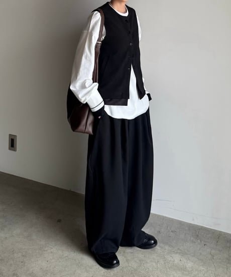 tweed cocoon pants (set up対応)【予約商品】