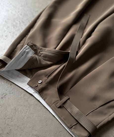 belted wide slacks