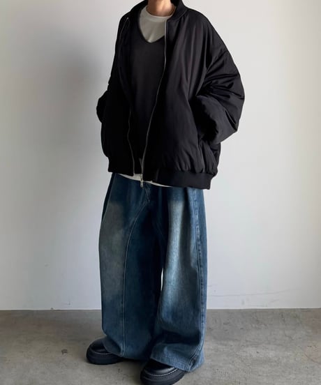 〈atelier〉wide zip down blouson