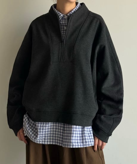 half zip casual sweat (set up対応)