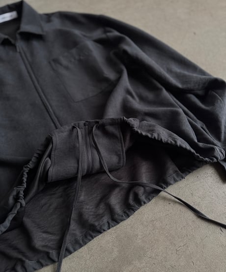 suede like zip shirt