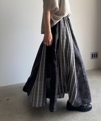 check panel flare skirt【予約商品】