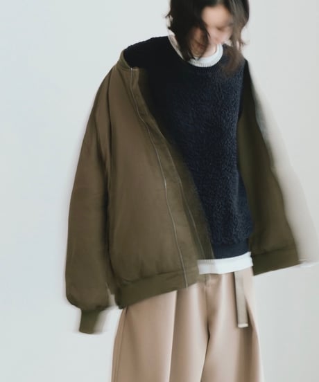 〈atelier〉wide zip down blouson
