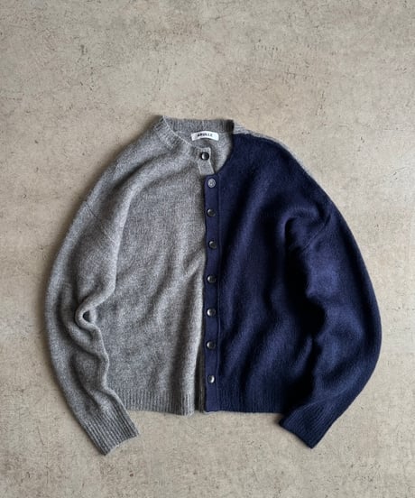 color separate cardigan