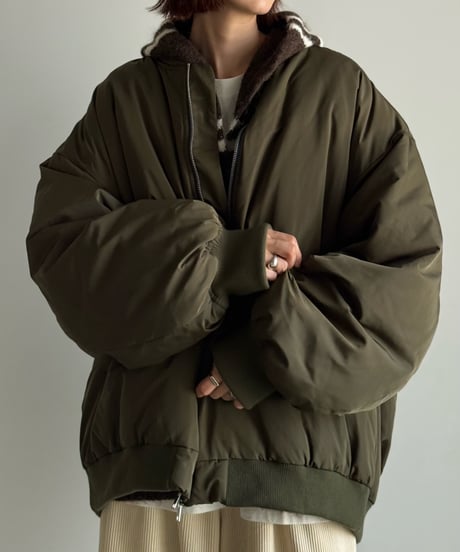〈atelier〉wide zip down blouson