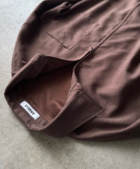 suede like zip shirt