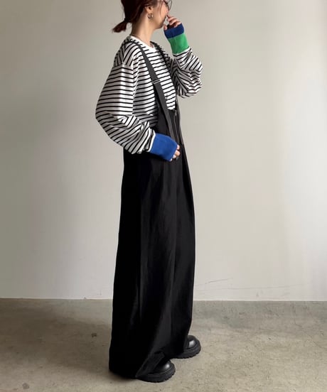 two tuck zip salopette