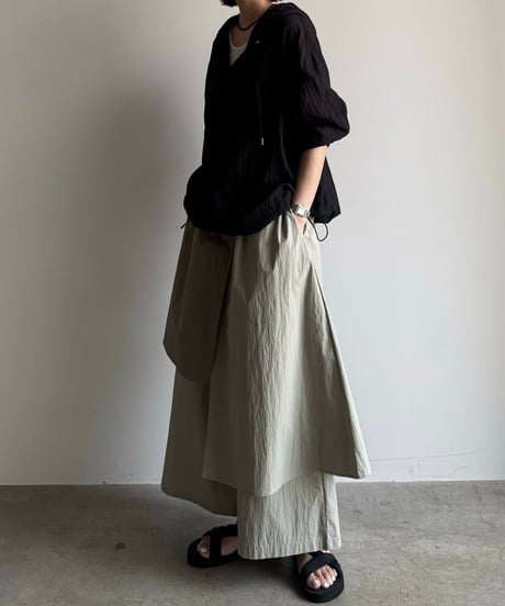 overlap design pants