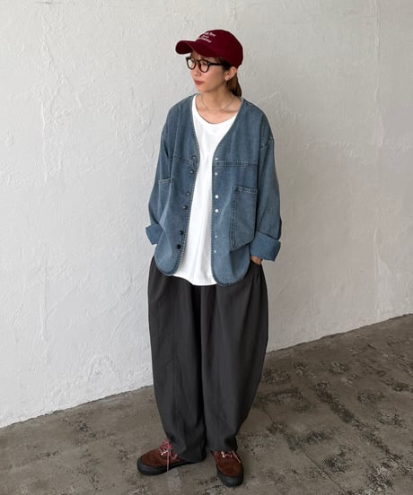 v-collar denim jacket【予約商品】