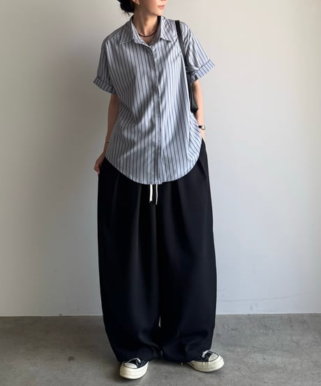 french blue striped shirt