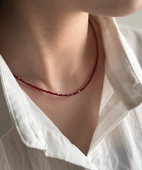 red grains line necklace【予約商品】