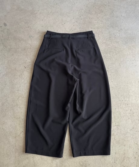 belted wide slacks