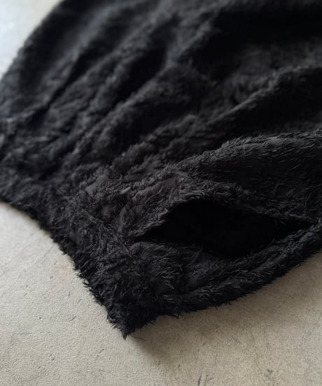 fringe sheer tuck pants